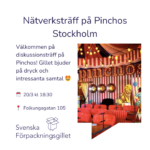 Nätverksträff på Pinchos 20 mars